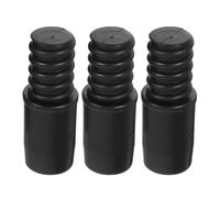Healifty Adaptateur de Rallonge pour Balai en Plastique Noir, Kit de 3 Pièces Extrémité Filetée Compatible Tiges Droites de 22mm, Nettoyage Domestique