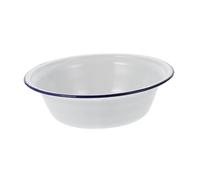 Healifty Bol à Soupe Émaillé Vintage Épaissi 20 Cm Blanc Antidérapant Polyvalent Cuisine Et Lavage Domestique