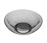 Healifty Corbeille à Fruits Moderne en Fer Noir, Panier à Fruits Double Couche Design Nid D'oiseau, Organisateur Polyvalent pour Plan de Travail la Cuisine et Style Ferme Élégant
