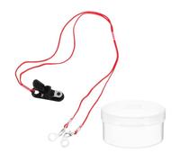 Healifty Dispositif de maintien de l’amplificateur auditif avec cordon de protection, lanière anti-perte rouge en nylon et silicone, léger, pour appareils auditifs