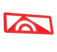 Healifty Ensemble de Règles Géométriques Triangulaires Rouge en Alliage