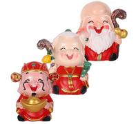 Healifty Figurines Miniatures en Résine pour Décoration Gâteau D'anniversaire, Lot de 3 Pièces, Décoration Polyvalente pour Fête du Nouvel An ou Anniversaire des Aînés