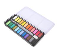 Healifty Kit D'aquarelle Professionnel, Coffret de Peinture Gouache, Solid Aquarelle en Boîte Fer Noir, Plastique et Éponge, Palette de Mélange, pour Croquis en Plein Air, Artistes
