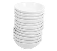 Healifty Lot de 12 Coupelles à Sauce en Céramique Blanche pour Sauces Individuelles, pour Pique-niques et Vaisselle Élégante