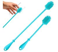 Healifty Lot de 2 Brosses à Biberons en Silicone pour Nettoyage Profond, Réutilisables, Grandes Tailles, Adaptées aux Bouteilles D'eau et Biberons