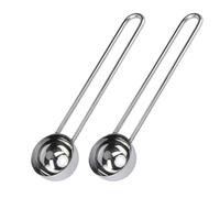 Healifty Lot de 2 Cuillères Doseuses 10g en Acier Inoxydable 304 - Mesure de Précision pour Café Moulu et - Cuillère de Cuisine à Manche Long pour Bocaux Profonds - Finition Miroir Dura