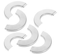 Healifty Lot de 3 Cache-trous en Acier Inoxydable Argenté, Plaques de Recouvrement Robustes Bride Fendue pour Mur, Accessoires de Plomberie Solide et Résistants à L'usure