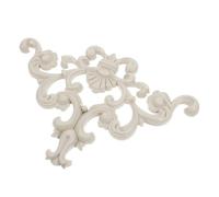 Healifty Ornement Incrusté en Pvc Beige pour Décoration Murale et Plafond, Applique Sculptée de Style Européen, Installation Facile pour Intérieur Maison