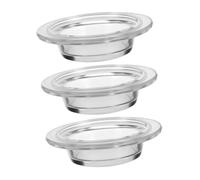 Healifty Plateau de Remplacement en Verre pour Chauffe-Cire 3 Pièces Rond | Transparent, Forme Chapeau de Paille, Usage Maison et Chambre, Installation Rapide, Entretien Facile