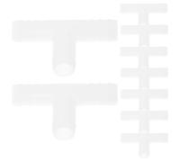 Healifty Raccord de Tuyau en T à Embout Cannelé, Lot de 10, PP Blanc