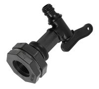 Healifty Robinet Spécial Étanche Noir PVC 3/4 Pouce pour Réservoir IBC | Adaptateur de Cuve, Raccord pour Tonneaux D’arrosage, Connexion Solide et Facile à Nettoyer