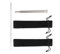 Healifty Soufflet Télescopique en Acier Inoxydable 2 Sets pour Feux de Camp et Cheminées, Accessoire Camping Portable pour Alimenter le Feu Design Extensible Argenté