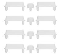 Healifty Tampons Amortisseurs Lot de 12 Pièces pour Abattant Wc en Abs Blanc Coussinets Anti-bruit pour Siège de Toilette, Accessoires pour Salle de Bain