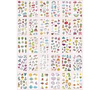 Healifty Tatouages Temporaires Autocollants Corps Étanches 60 Pcs, Motifs Kawaii Dessin Animé, Autocollants Temporaires pour Fêtes et Usage Personnel, Lot Diversifié 30 Modèles, Pvc Sûr