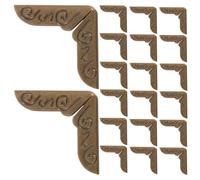 HEALLILY 100 Pièces Protège-Coins de Livres en Métal, Coins de Livre en Métal, Or, Fer, Style Vintage, Pose Facile, Ajustement Sûr, pour Scrapbooks et Menus
