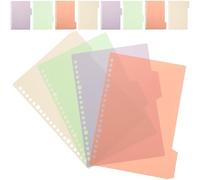 HEALLILY 10ensembles Intercalaires Classificateurs Couleurs Assorties pour Cahier à Anneaux Onglets Index Pratiques pour Organisation de Rapport et Cahier Feuillets Mobiles Compatibles Lot