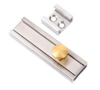 HEALLILY 1ensemble Loquet de Porte Acier Inoxydable Robuste Targette Coulissante Anti-effraction pour Porte Intérieure et Toilettes Installation Facile