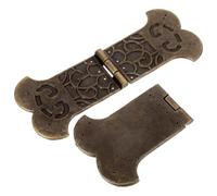 HEALLILY 2 Pièces Petites Charnières Vintage en Alliage D'aluminium pour Boîte à Bijoux, Motif Délicat, Style Rétro, Faciles à Installer et Multifonctionnelles