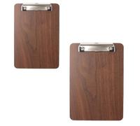 HEALLILY 2pcs Porte-menu en Bois et Acier Inoxydable Cuisine et Restaurant, Léger et Solide, Support A4 et A5 pour Recettes et Menus
