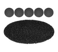 HEALLILY 6 Pièces Filtre à Compost Rond en Charbon de Bois pour Seau à Compost D'intérieur, Matériau Éponge Noir, Facile à Installer, Compatible Poubelle Cuisine Polyvalente
