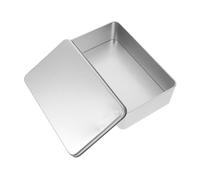 HEALLILY Boîte en Métal Blanc Rectangulaire Grande Capacité pour Biscuits et Pâtisseries Stockage Élégant Argenté