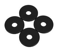 HEALLILY Caches-tuyaux Ronds Noirs Diamètre 17mm en Plastique Lot de 4 Design Fendu, Facile à Installer pour Plomberie pour Salles de Bains et Cuisines