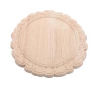 HEALLILY Cadre de Miroir Décoratif en Bois Massif Sculpté Style Européen Vintage Beige, Construction Robuste et Solide, pour Mariage et Couloirs Élégants