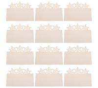 HEALLILY Cartes de Tente en Papier Ivoire 50pcs - Marque-places pour Mariage et Buffet - Décorations Rustiques pour Fêtes d’Hiver et Noël