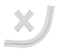 HEALLILY Connecteur de Rail de Rideau en Plastique Blanc Angle 90° Stable et Robuste, Installation sans Perçage pour Rails de Rideaux Coulissants, pour Salon ou Chambre