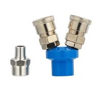 HEALLILY Coupleur de compresseur d'air en acier anticorrosion avec finition électrolytique, kit 1 Set pour raccord rapide, adapté aux environnements exigeants