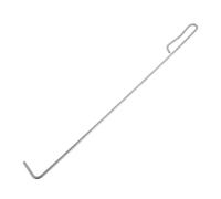 HEALLILY Crochet de Panier Skimmer en Acier Inoxydable Argenté, Dimensions 51,5x4,5x0,6 Cm, Récupération Facile pour Nettoyage de Piscine