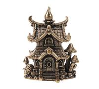 HEALLILY Figurine de Pagode Japonaise Miniature en Laiton pour Décoration Extérieure, Sculpture Zen Multifonctionnelle au Style Vintage Raffiné, pour Salon et Collection