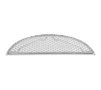 HEALLILY Grille Métallique en Acier Inoxydable, Grille à Mailles Demi-Cercle, Argenté, pour Barbecue, Camping et Pique-niques, Facile à Utiliser