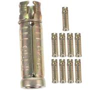 HEALLILY Kit de 10 Ancrages Moletés en Acier Or, Boulons D'expansion M8x50mm, Grosse Fiabilité et Stabilité, pour Béton, Briques et Pierres Naturelles