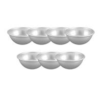HEALLILY Mini Moules à Tartelettes Demi- Réutilisables et Faciles à Nettoyer Lot de 9 en Aluminium Argenté pour Goûters Amis et Thé de -