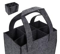 HEALLILY Paquet Fourre-Tout à Vin en Feutre Pliable Séparateur Multi-cellules, Capacité, sans Perte de Poils, Transport Stockage Sécurisé