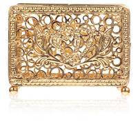 HEALLILY Porte-serviettes en Fer Doré pour Table, Support de Serviette Élégant et Rétro, Décoration de Table, Gain de Place pour Cuisines et Fêtes