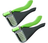 HEALLILY Presse-ail Ustensile Cuisine Pratique Manuel Poignée Confortable en Acier Inoxydable Lot de 2 Pièces pour Usage Domestique et Restaurant