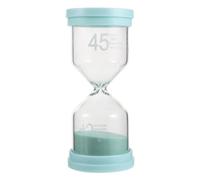 HEALLILY Sablier de Sauna Vert Clair en Verre et Plastique, Minuterie de 45 sans Électricité, Design Classique Intemporel pour Bain et Maison