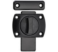 HEALLILY Verrou Robuste Porte de Zinc Alliage Noir en de Coulissant Bords Lisses, pour Portes et Abris en Applications Résidentielles Commerciales
