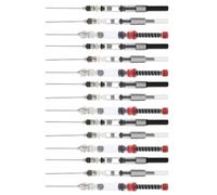 HEALSOPTHY 15 Pièces Absorbeur D'encre pour Stylo-plume avec Pointe Fine en Acier Inoxydable et Mécanisme à Ressort, Compatible Cartouches 3.4 et 2.6mm, Prise de Notes