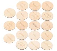 HEALSOPTHY 18 pcs Étiquettes Rondes Bois pour Rangement Jouets Organisateur Boîte Jouets Décor Chambre Étiquettes Personnalisables pour Organisation Facile