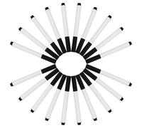 HEALSOPTHY 20 Pièces Feutre Tableau Blanc Effaçable Liquide Noir, Stylos à Craie pour Tableau, Écriture Fluide, Plastique Solide, pour École et Maison