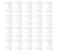 HEALSOPTHY 24 Pièces Sacs de Rangement Suspendus Transparente avec Crochet Sacs Étanches Anti-poussière pour Casques Organisateur pour ibliothèque Pharmacie