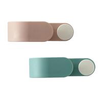 HEALSOPTHY 2Pcs Organisateur de balai Crochet de balai Sans Poinçon Support mural pour balai en plastique vert pour salle de bain et porche rangement mural