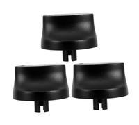 HEALSOPTHY 3 Boutons Universels de Minuterie Mécaniques en Plastique Noir pour Équipement Cuisine, Remplacement Polyvalent pour Four, Cuiseur à Riz, Hôtel et Cafétéria