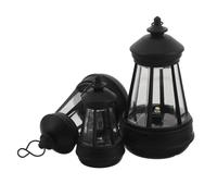 HEALSOPTHY 3 Pièces Lanterne Solaire D'extérieur Mini en Plastique Résistante aux Intempéries pour Décoration de Jardin et Allées, Lampe Suspendue Solaire pour Cour et Terrasse