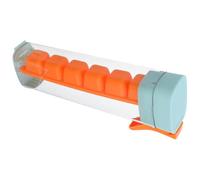 HEALSOPTHY Bac à Glaçons en Silicone Orange avec Couvercle, Empilable et Portable, Moule Cube Compact pour Pique-niques D'été et Activités en Plein Air