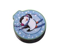 HEALSOPTHY Boîte à Bonbons Ronde en Fer-blanc pour Noël, Boîte à Biscuits Délicate et Mode, pour Contenir Bonbons et Petits Objets, pour Fêtes de Noël