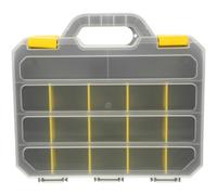 HEALSOPTHY Boîte à Bricolage Porte-Outil en PP, Boîte à Outils Transparente Séparateurs Amovibles, Grosse Capacité, pour Vis, Écrous et Composants Électroniques